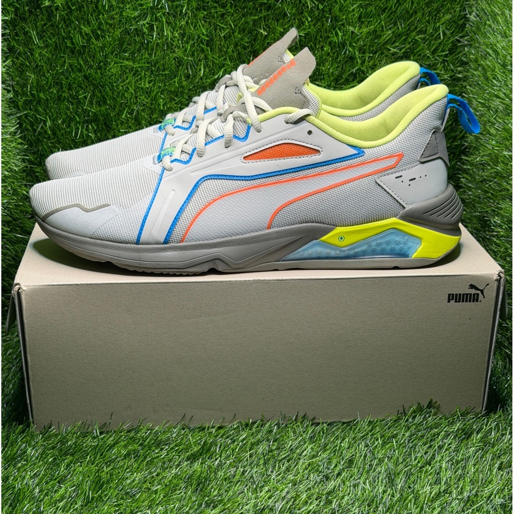 Puma LQDCELL Method FM Xtreme Mens Size 14 Gray Orange Training Shoes 193726-01